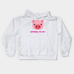 National Pig Day (March 1st) Kids Hoodie